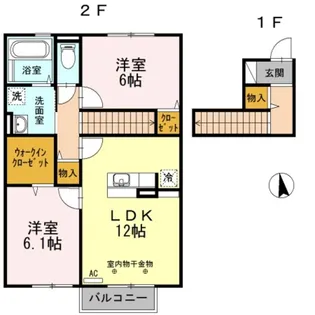 ウニールT【2階】の間取り