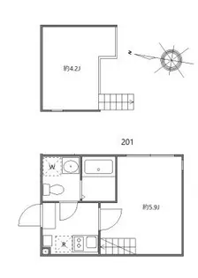 ハーモニーテラス青井XIII【2階】の間取り