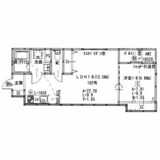 アート萱島East A【1階】の間取り