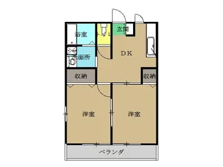 タカクコーポNo.25【2階】の間取り