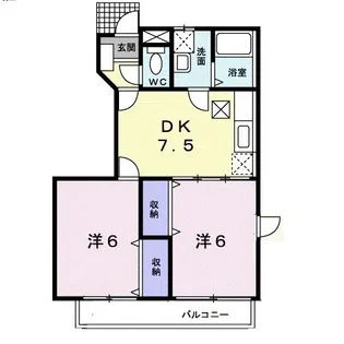 オ-ク・ステイブル【1階】の間取り