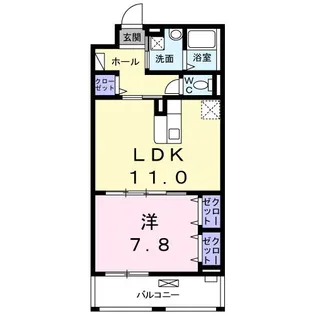 エクレール古結I【3階】の間取り