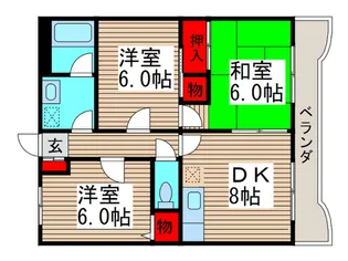 グランデ-ジ丸太【4階】の間取り