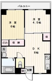 幡ヶ谷マンション【7階】の間取り