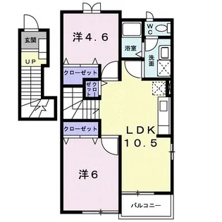 ガーデンヒルズB【2階】の間取り