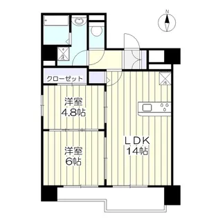 ディオコート長町【4階】の間取り