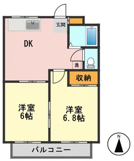 ハイムセリゼ1番館【2階】の間取り