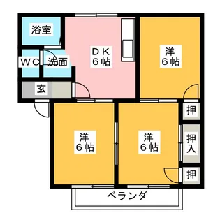 ハビテイション上条A棟【2階】の間取り