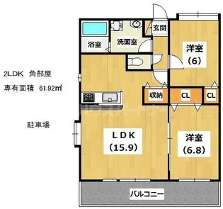 アリエルコート【3階】の間取り