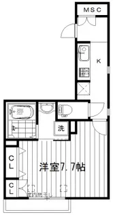 グリツィーニェ中野坂上【1階】の間取り