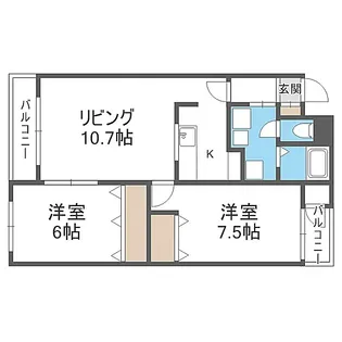 ル・ボヌール【3階】の間取り