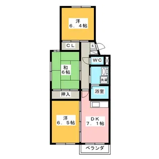 ツイン・ドーム【3階】の間取り