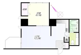 朝日上野マンション【7階】の間取り