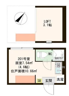 ハーモニーテラス南小岩V【2階】の間取り