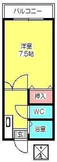 ファーストイン ベルファーレ参番館【2階】の間取り