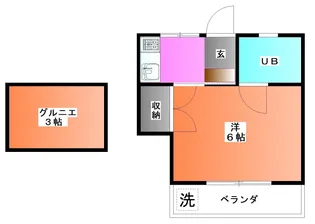 ホワイトコーポA【2階】の間取り