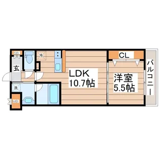 BULL house【7階】の間取り