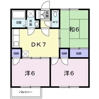 アップタウン弐番館【2階】の間取り