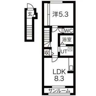 リクレ・ティーン【2階】の間取り