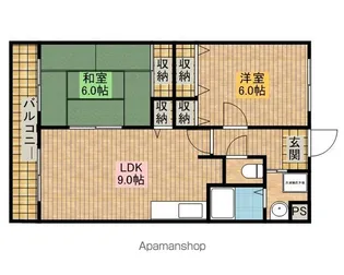リベルテ曳馬【3階】の間取り
