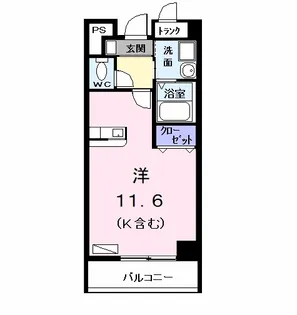メゾンカルム【4階】の間取り