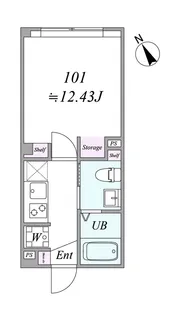 サンキャピタル北新宿【1階】の間取り