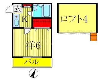グランドール小金【1階】の間取り