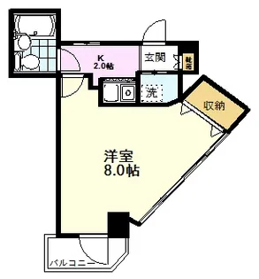 いづみマンション一ツ橋【2階】の間取り