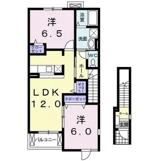 サンフラワーA【2階】の間取り