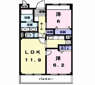 フォンテーヌ【1階】の間取り