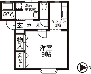 New Color Pine(ニューカラーパイン)【1階】の間取り