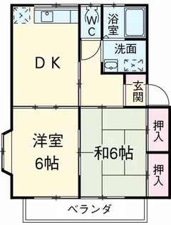 エスポワールミユキB【1階】の間取り