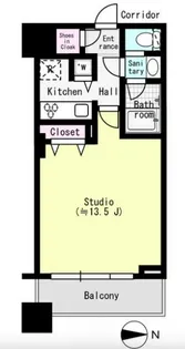 コンシェリア西新宿TOWERS WEST【11階】の間取り
