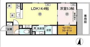 DーResena和田【1階】の間取り
