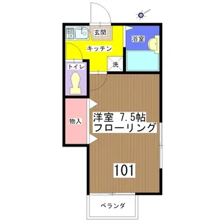 フローラル松波【1階】の間取り