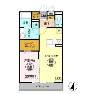 リ・ブロン(Lisblanc)【2階】の間取り