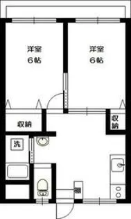 堀江コーポラス1号棟【1階】の間取り