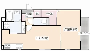 ラルジュコリーヌ【2階】の間取り