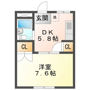 尾崎善ハイツ【1階】の間取り