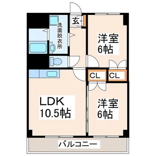 上村ハイツIII【3階】の間取り