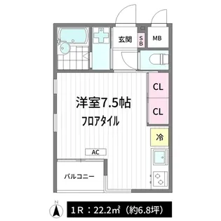 Clef (クレフ)B棟【3階】の間取り