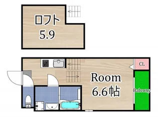 グランシエロ関目高殿【1階】の間取り