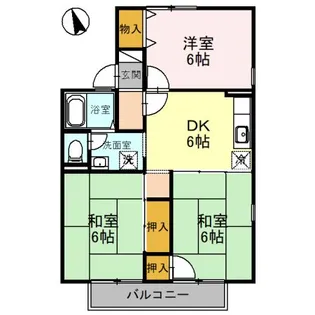 セジュール城東 B棟【1階】の間取り