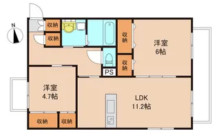 パステルコート【1階】の間取り