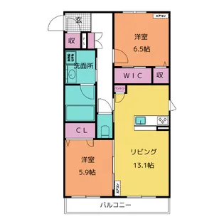 エクラシエ四ツ谷【1階】の間取り