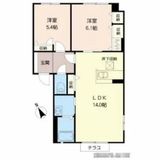 ベアバレー竹中【1階】の間取り
