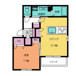 AZURE緒川【3階】の間取り