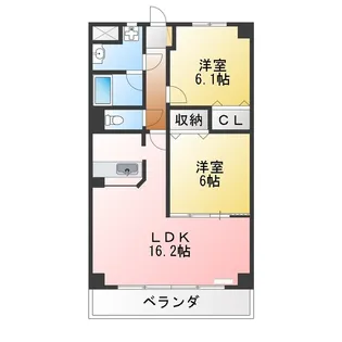 メゾン茶屋浦II【1階】の間取り