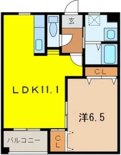 ピュアクレセント【1階】の間取り
