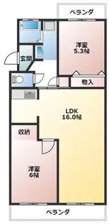 エトワールK【2階】の間取り